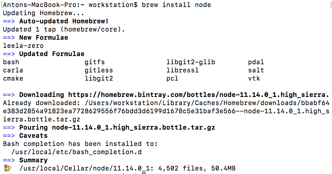 Installing Node.js.